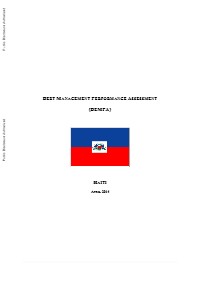 Debt Management Performance Assessment (DeMPA) Haiti April 2014