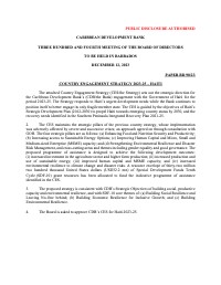 Country Engagement Strategy 2023-25 - Haiti