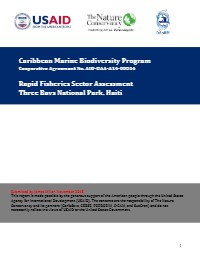 Rapid Fisheries Sector Assessment - Three Bays National Park, Haiti