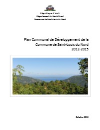 Communal Development Plan for the Communality of Saint-Louis du Nord 2012-2015