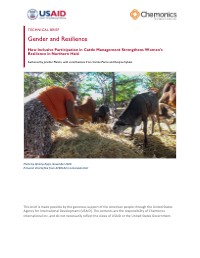 Gender and Resilience: How Inclusive Participation in Cattle Management Strengthens Women’s Resilience in Northern Haiti