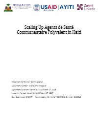 Scaling Up Agents de Santé Communautaire Polyvalent in Haiti