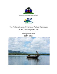 The Protected Area of Managed Natural Resources of the Three Bays (PA3B) Management Plan 2017 - 2027