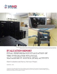 Final Performance Evaluation of the Integrated Financial Management System (IFMS) Activity