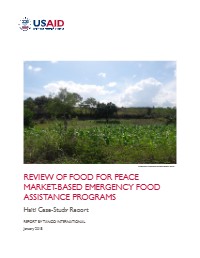 Review of Food for Peace Market-Based Emergency Food Assistance Programs: Haiti Case-Study Report