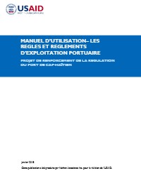User Manual: Rules and Regulations for Port Operations - Cap-Haitien Port Regulation Strengthening Project