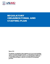 Regulatory Organizational and Staffing Plan