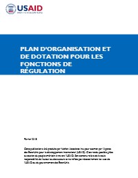 Organization and Staffing Plan for Regulatory Functions