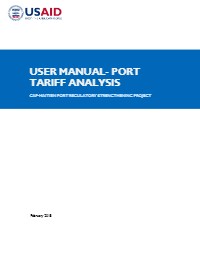User Manual - Port Tariff Analysis
