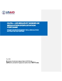 Tool—Rules and Standards for Port Operation Regulation: Cap-Haitien Port Strengthening Project