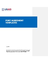 Port Agreement Templates