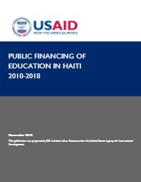 Public Financing of Education in Haiti, 2010-2018