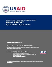 Energy Utility Partnership Program (EUPP) Final Report