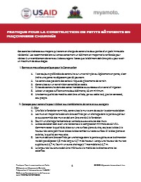 Best Practices for Construction of Small Confined Masonry Buildings