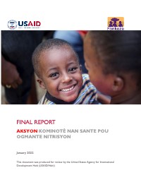 AKSYON Kominotè Nan Sante Pou Ogmante Nitrisyon: Final Report
