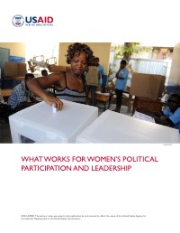 What Works for Women’s Political Participation and Leadership
