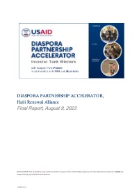 Haiti Renewal Alliance Final Report