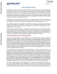 PPIAF Assistance in Haiti