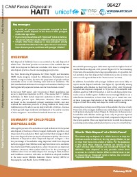 Child Feces Disposal in Haiti