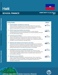Haiti School Finance: SABER Country Report