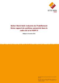 (2011-10) Better Work Haiti: 3rd Biannual Synthesis Report
