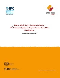 BetterWork: 11th Biannual Synthesis Report Under the HOPE II Legislation