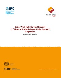 BetterWork: Garment Industry 12th Biannual Synthesis Report Under the HOPE II Legislation