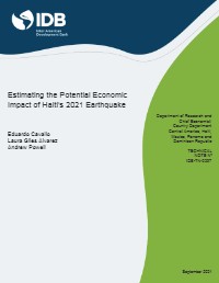 Estimating the Potential Economic Impact of Haiti’s 2021 Earthquake