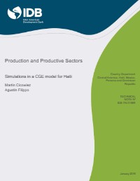 Production and Productive Sectors Simulations in a CGE model for Haiti