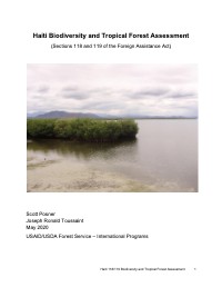 Haiti Biodiversity and Tropical Forest Assessment