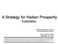 A Strategy for Haitian Prosperity
