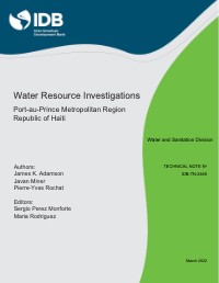 Water Resource Investigations: Port-au-Prince Metropolitan Region, Republic of Haiti
