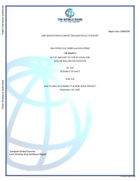 Implementation Completion and Results Report - Haiti Rural Accessibility & Resilience Project