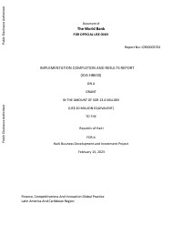 Haiti Business Development and Investment Project