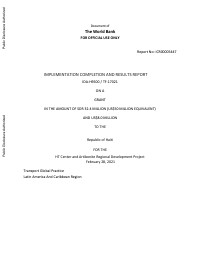 HT Center and Artibonite Regional Development Project