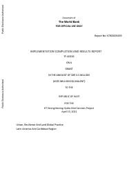 HT Strengthening Hydro-Met Services Project