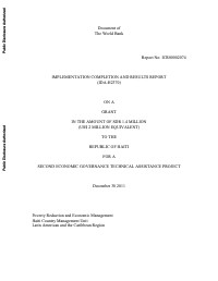 Implementation Completion and Results Report - Second Economic Governance Technical Assistance Project