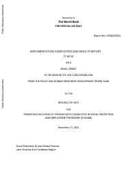 Promoting Inclusion of Persons with Disabilities in Social Protection and Employment Programs