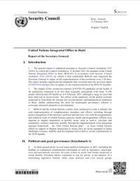 (2021-02) BINUH - Report of the Secretary-General on the United Nations Integrated Office in Haiti