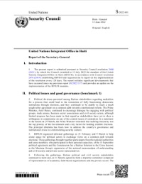 (2022-06) BINUH - Report of the Secretary-General on the United Nations Integrated Office in Haiti