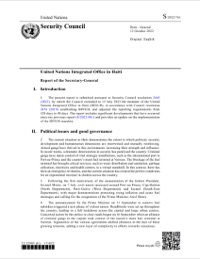 (2022-10) BINUH - Report of the Secretary-General on the United Nations Integrated Office in Haiti