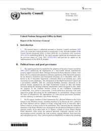 (2023-10) BINUH - Report of the Secretary-General on the United Nations Integrated Office in Haiti