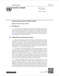 (2024-01) BINUH - Report of the Secretary-General on the United Nations Integrated Office in Haiti