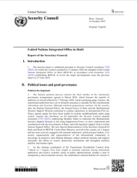 (2025-10) BINUH - Report of the Secretary-General on the United Nations Integrated Office in Haiti
