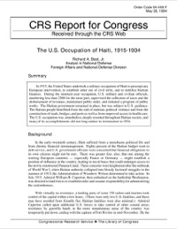 (1994-05) CRS - The U.S. Occupation of Haiti, 1915-1934