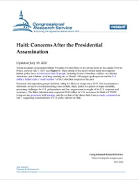 (2021-07) CRS - Haiti: Concerns After the Presidential Assassination