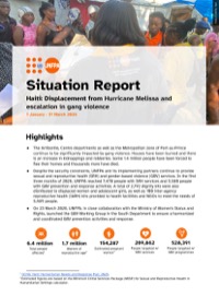 (2026-03) UNFPA - Situation Report: Haiti: Displacement from Hurricane Melissa and escalation in gang violence