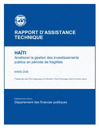 (2026-03) Haiti: Technical Assistance Report - Improving Public Investment Management in Times of Fragility