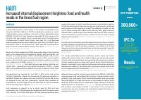 (2024-10) Haiti: Increased Internal Displacement Heightens Food and Health Needs in the Grand Sud Region (Anticipatory Note, 3 October 2024)