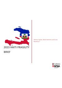 (2023-01) 2023 Haiti Fragility Brief